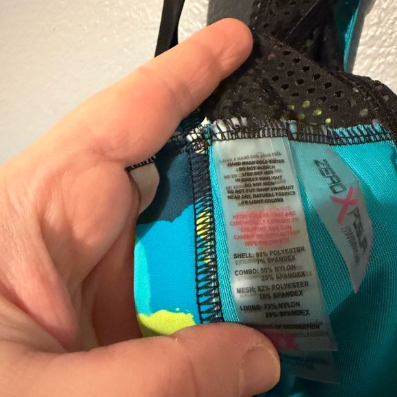 ZeroXposur Teal Athletic Tank with Floral Accents - Picture 8 of 9